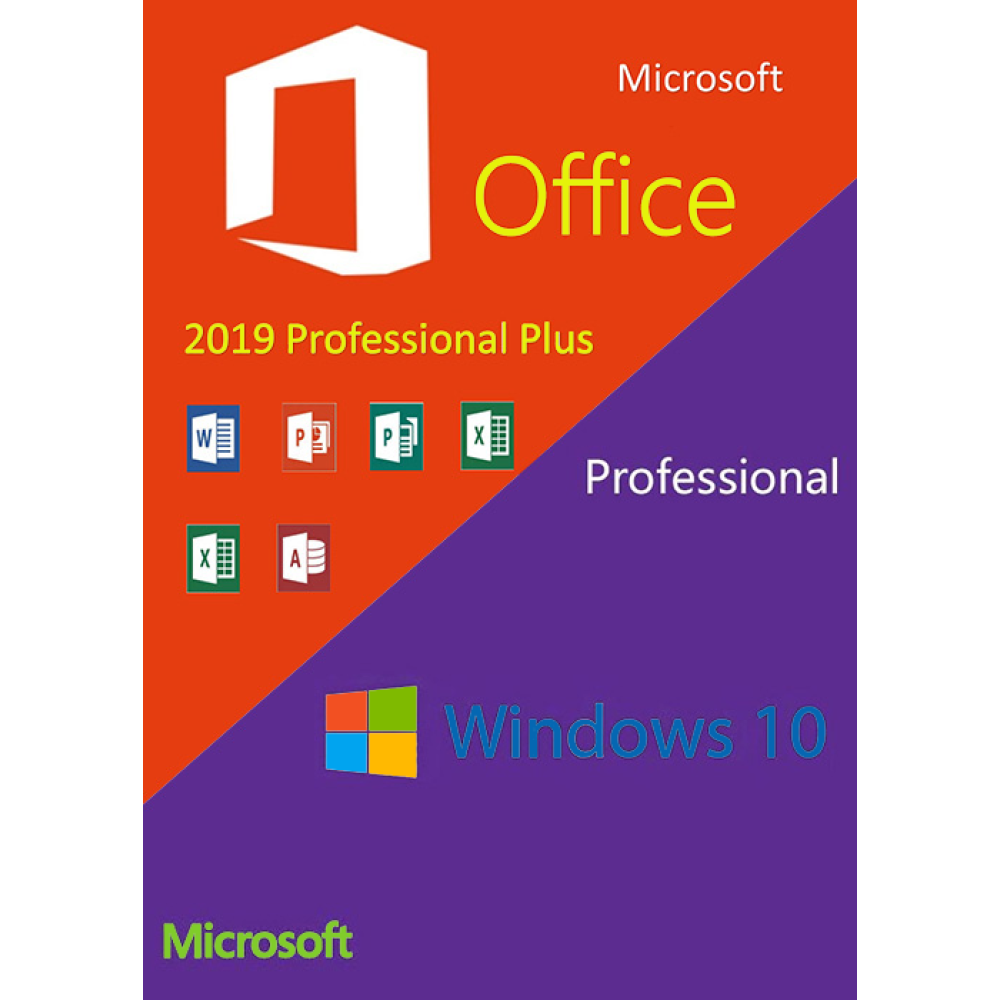 Windows 10 Professional + Office 2019 Professional Plus Kit