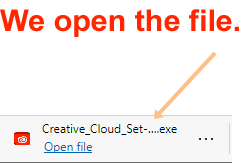 Open Adobe CC Installer