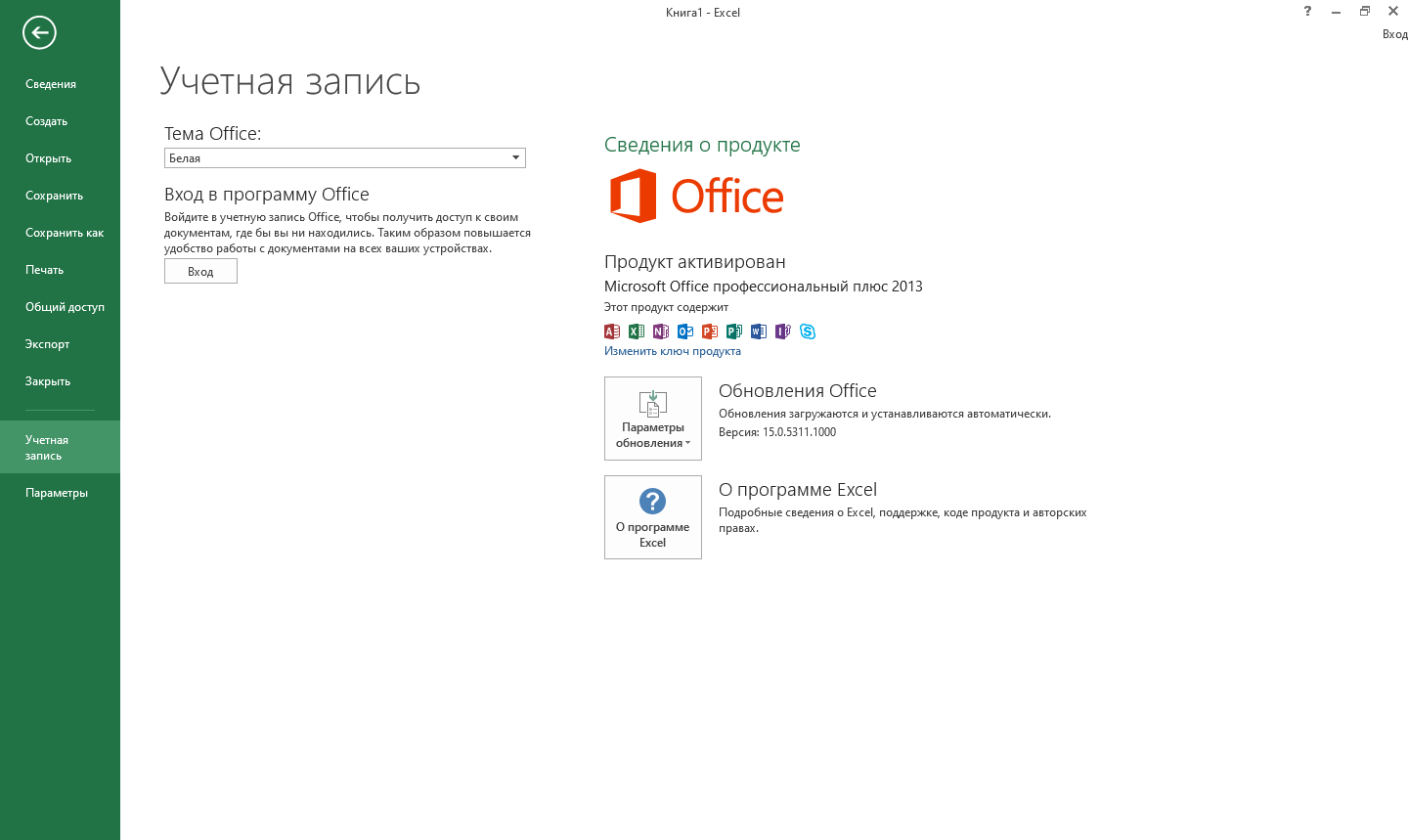 Office 2013 Professional plus activated